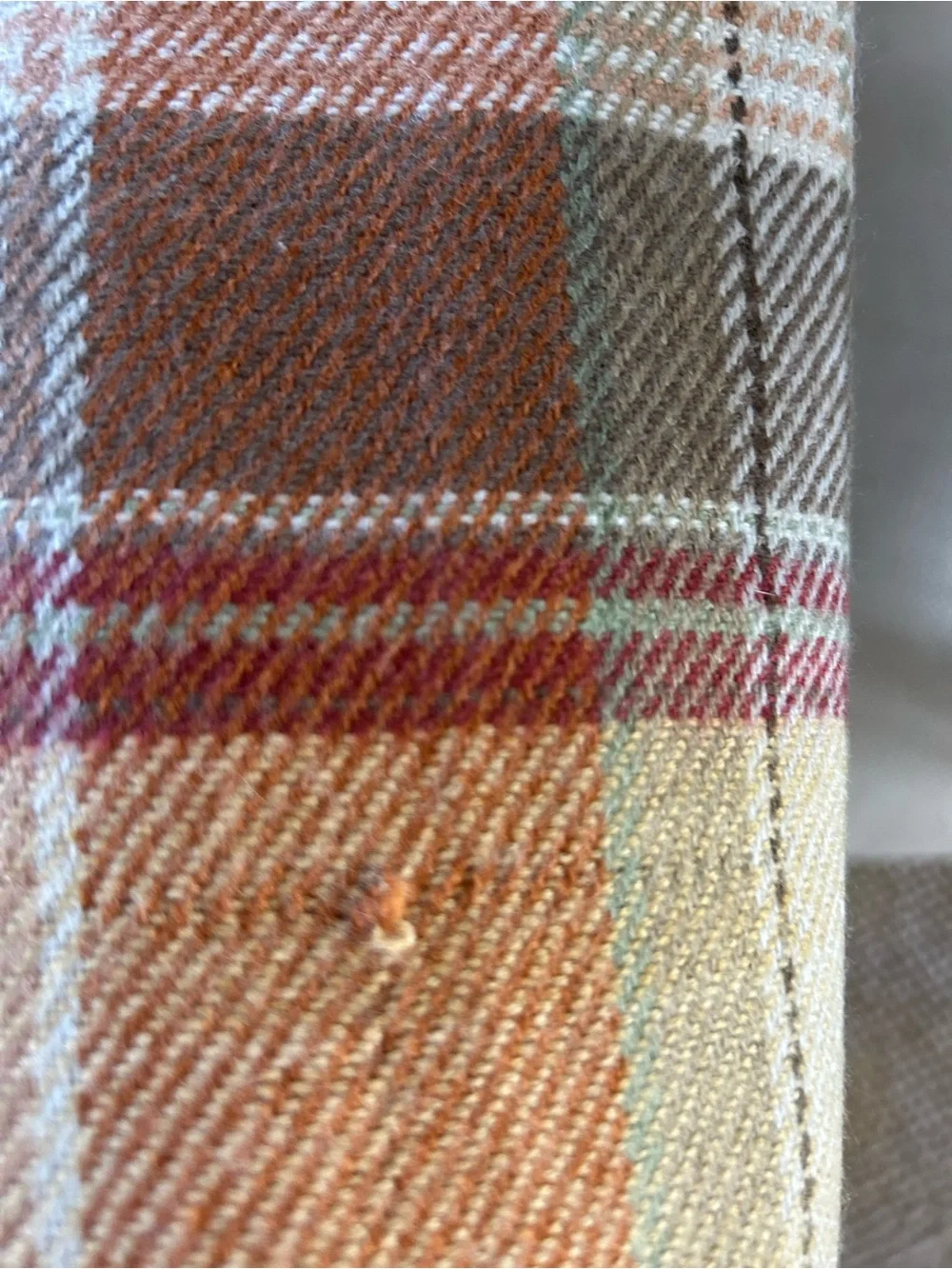 Pottery Barn Fall Plaid table throw, 50x 50